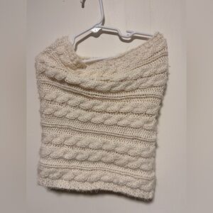 H&M Cream Knit Girls Tube Scarf